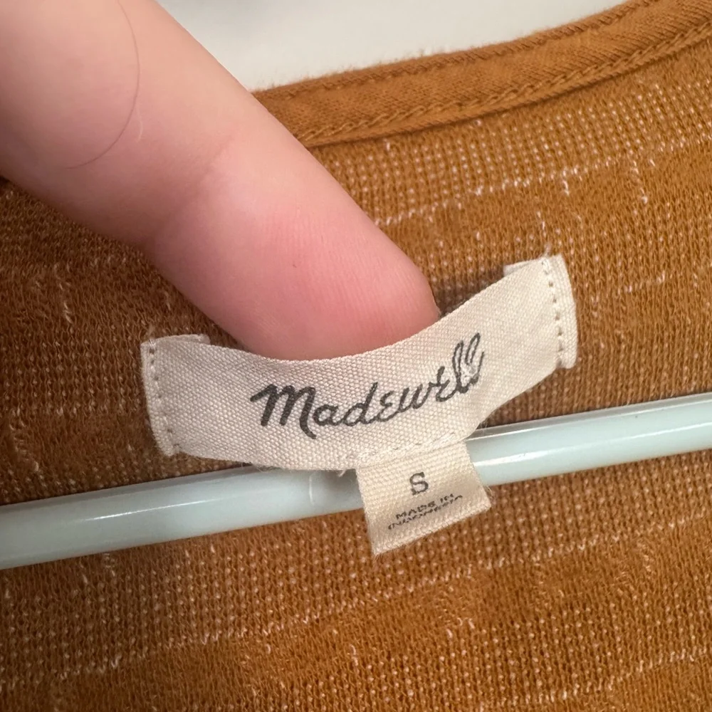 Madewell Mustard/ Burnt Orange and White Patterned Blouse - Picture 2 of 5